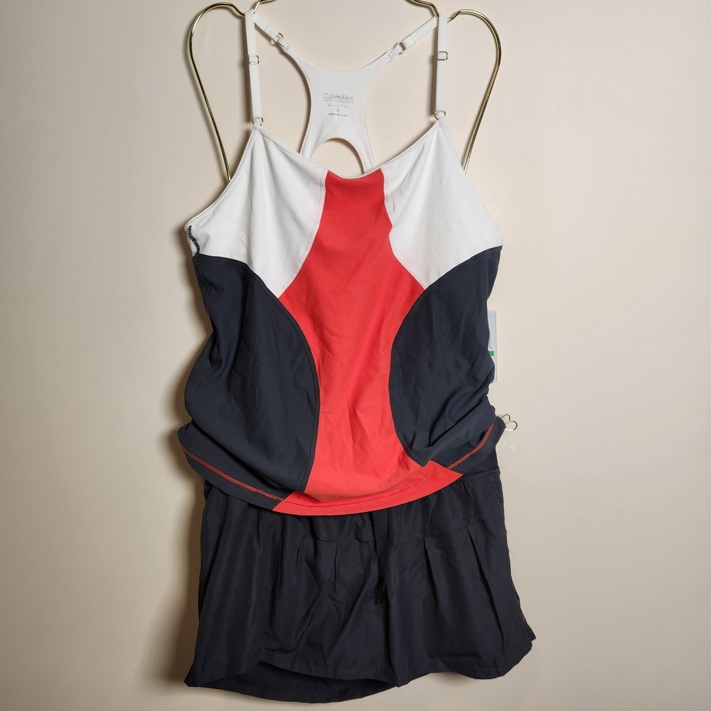 Calvin Klein Performance Women’s Red White Navy Skort Set